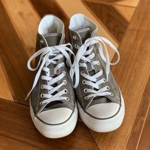 Hi-Top Converse- grey- gently worn